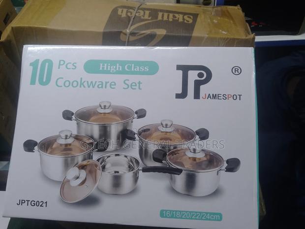 Jampesport 10pcs High Class Stainless Steel Cookware Set - thumbnail 3