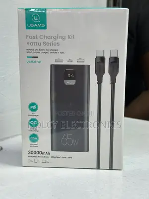 Usams 30000mah 65w Pd Fast Charging Laptop and Power Bank
