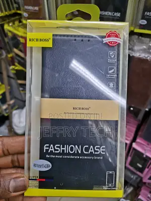 Universal Richboss Flip Cover for Redmi Note 10 4g -Black