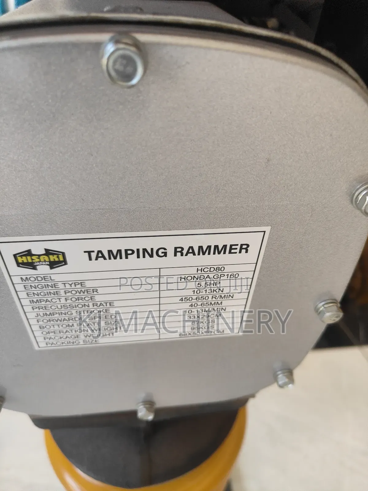 Hisaki Tamping Ramming Machine Honda Engine.