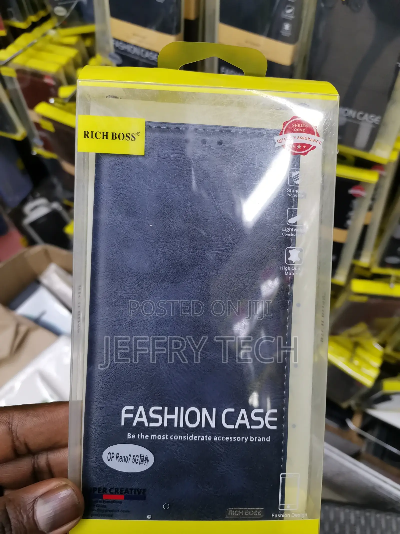 Universal Richboss Flip Case for Oppo Reno7 5G -Blue