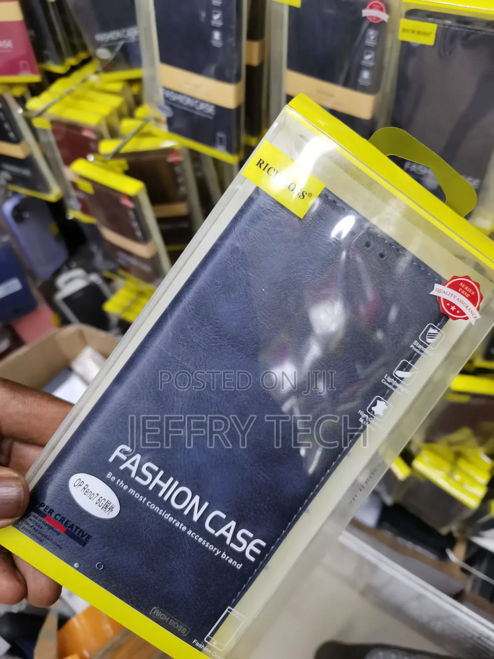 Universal Richboss Flip Case for Oppo Reno7 5G -Blue