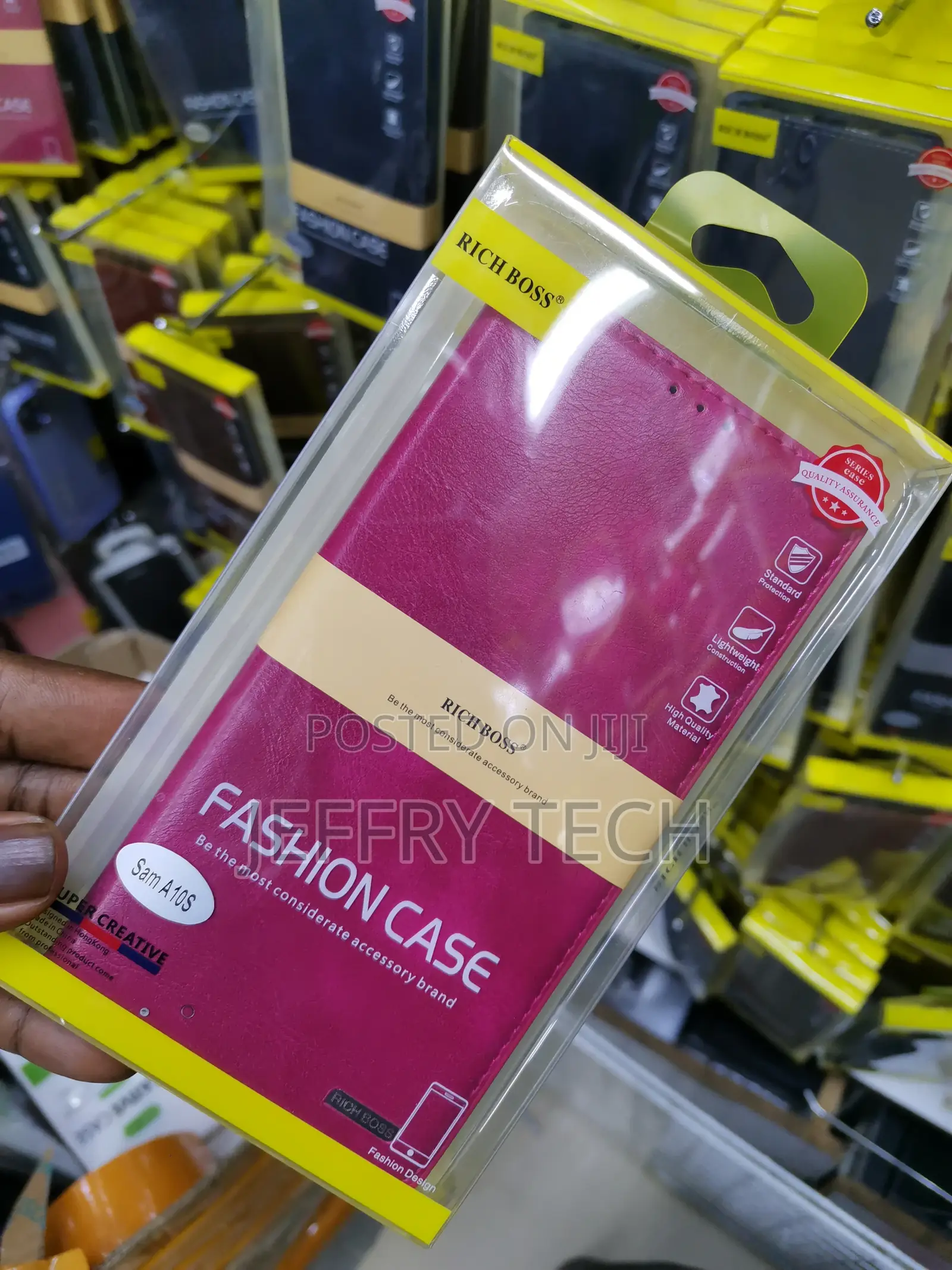 Universal Richboss Flip Cover for Samsung A10s -Pink