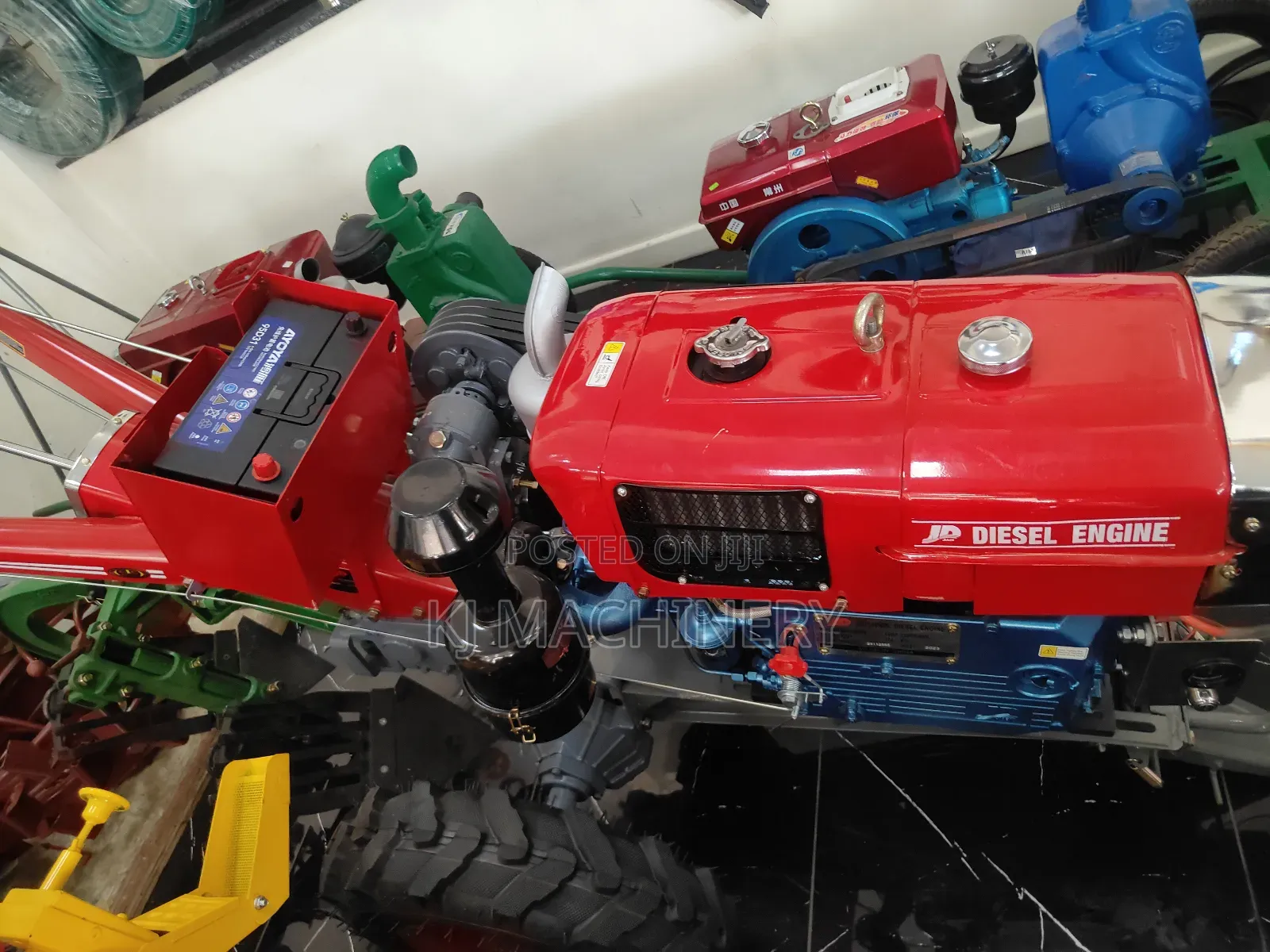 Diesel Engine Walking Tractor Heavy Duty Machine 16hp.