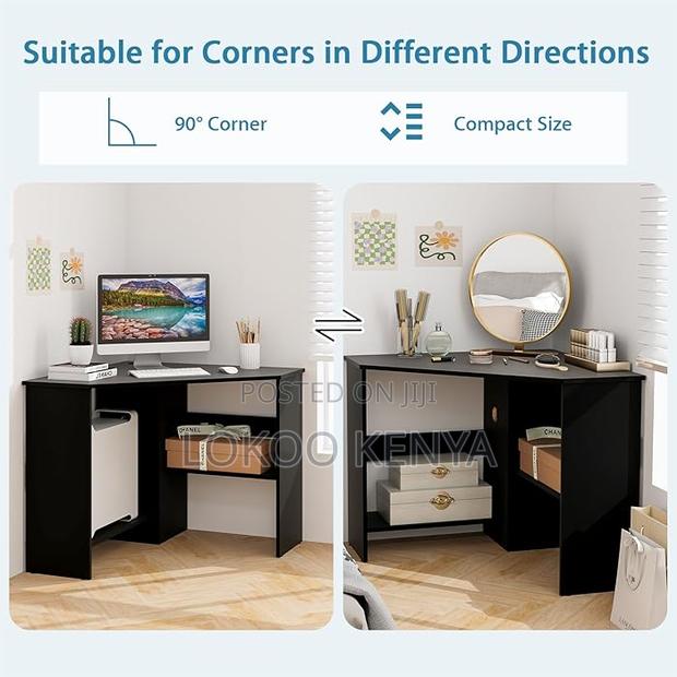 Clerical Desking: Home Office PC/Laptop Corner Table - thumbnail 5