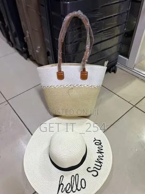 Kiondo Straw Summer Bags Set Comes With a Matching Hat.
