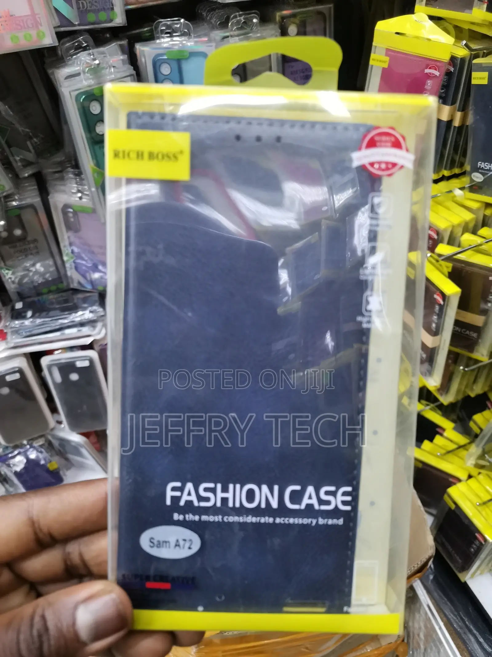 Universal Rich Boss Flip Cover for Samsung A72 -Blue