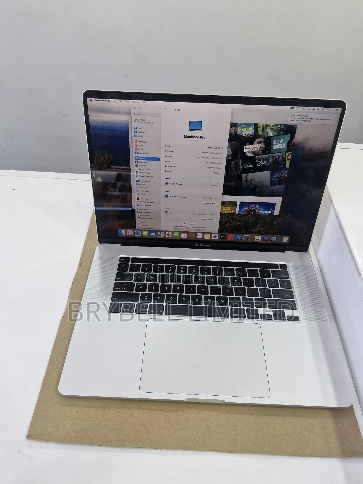Laptop Apple MacBook Pro 2019 16GB Intel Core I7 SSHD+SSD 500GB