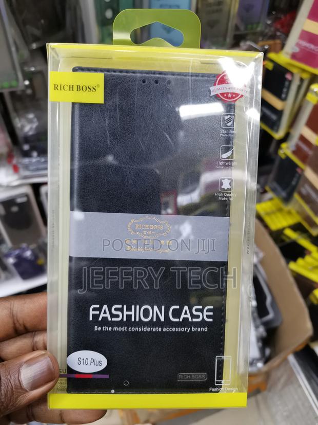Universal Richboss Flip Cover for Samsung S10 Plus -Black