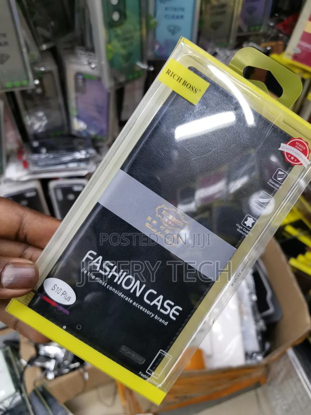 Universal Richboss Flip Cover for Samsung S10 Plus -Black - thumbnail 2
