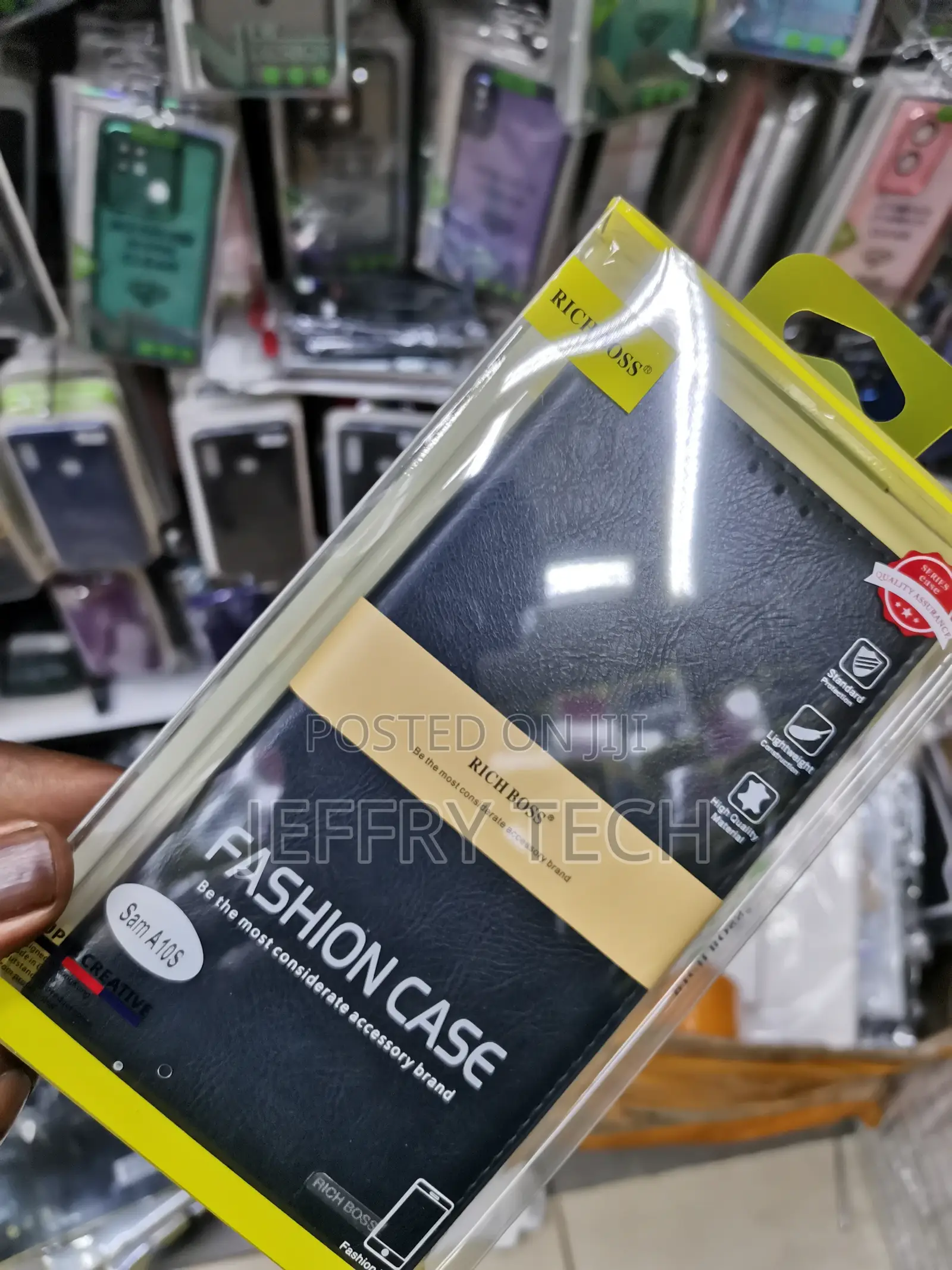 Universal Richboss Flip Cover for Samsung A10s -Black
