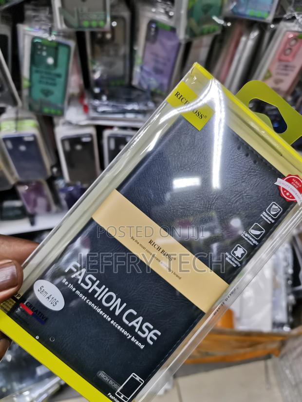 Universal Richboss Flip Cover for Samsung A10s -Black - thumbnail 2