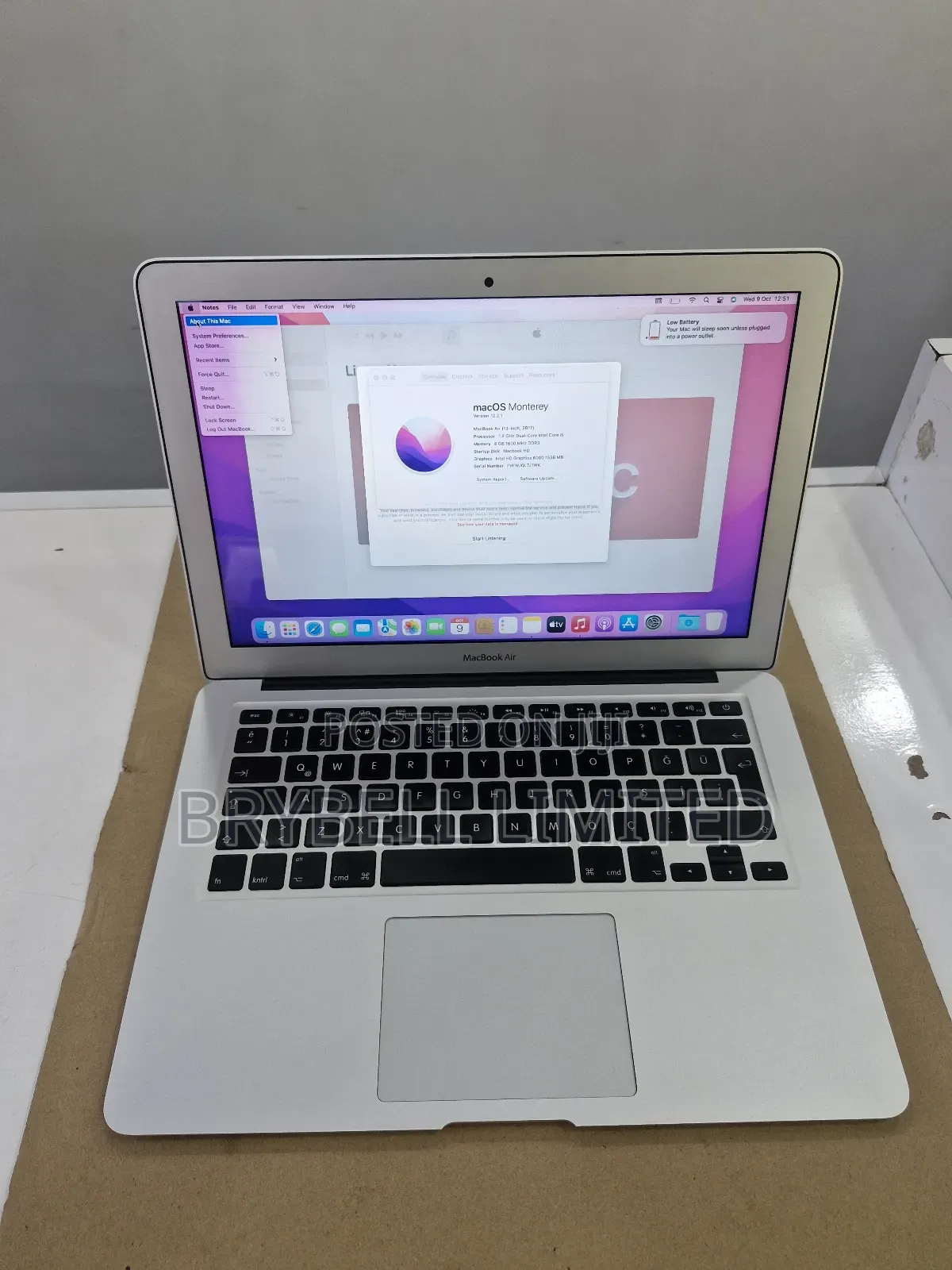 Laptop Apple MacBook Air 8GB Intel Core I5 SSD 128GB