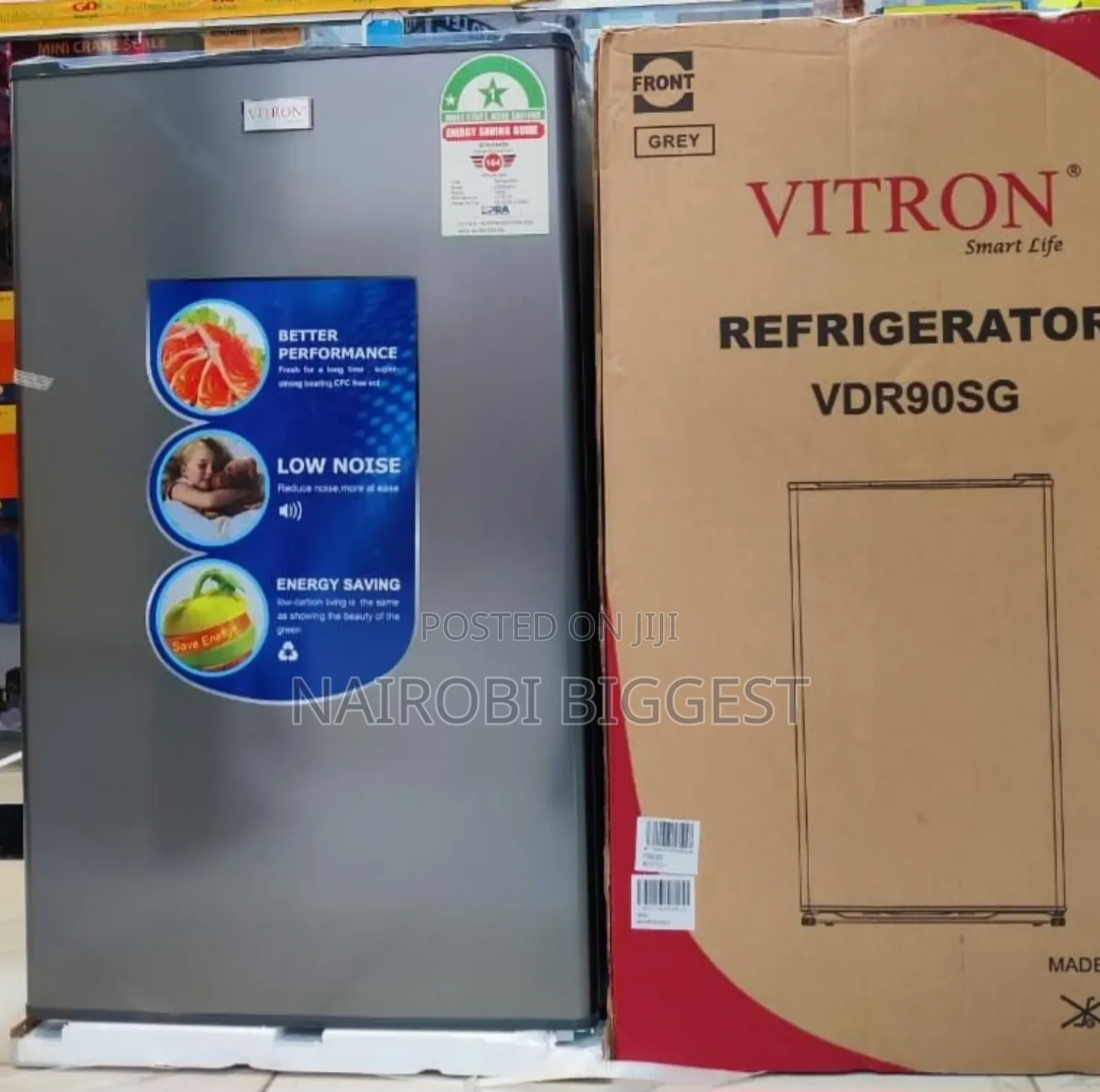 Vitron 90litres Silver Grey 1 Door Fridge