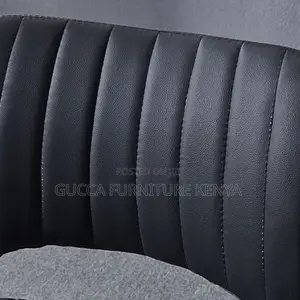 Office Chairs: Black Leather Conference Room Seat