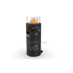 Round Firepit Patio Heater/ With Lava Stones