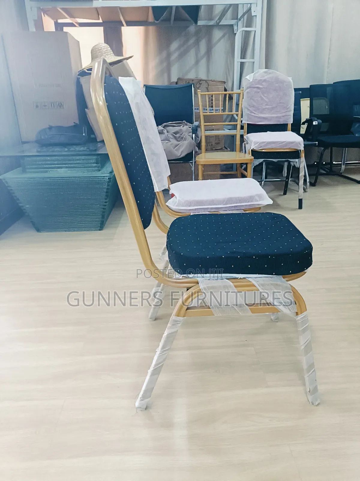 Metallic Banquet Chair.