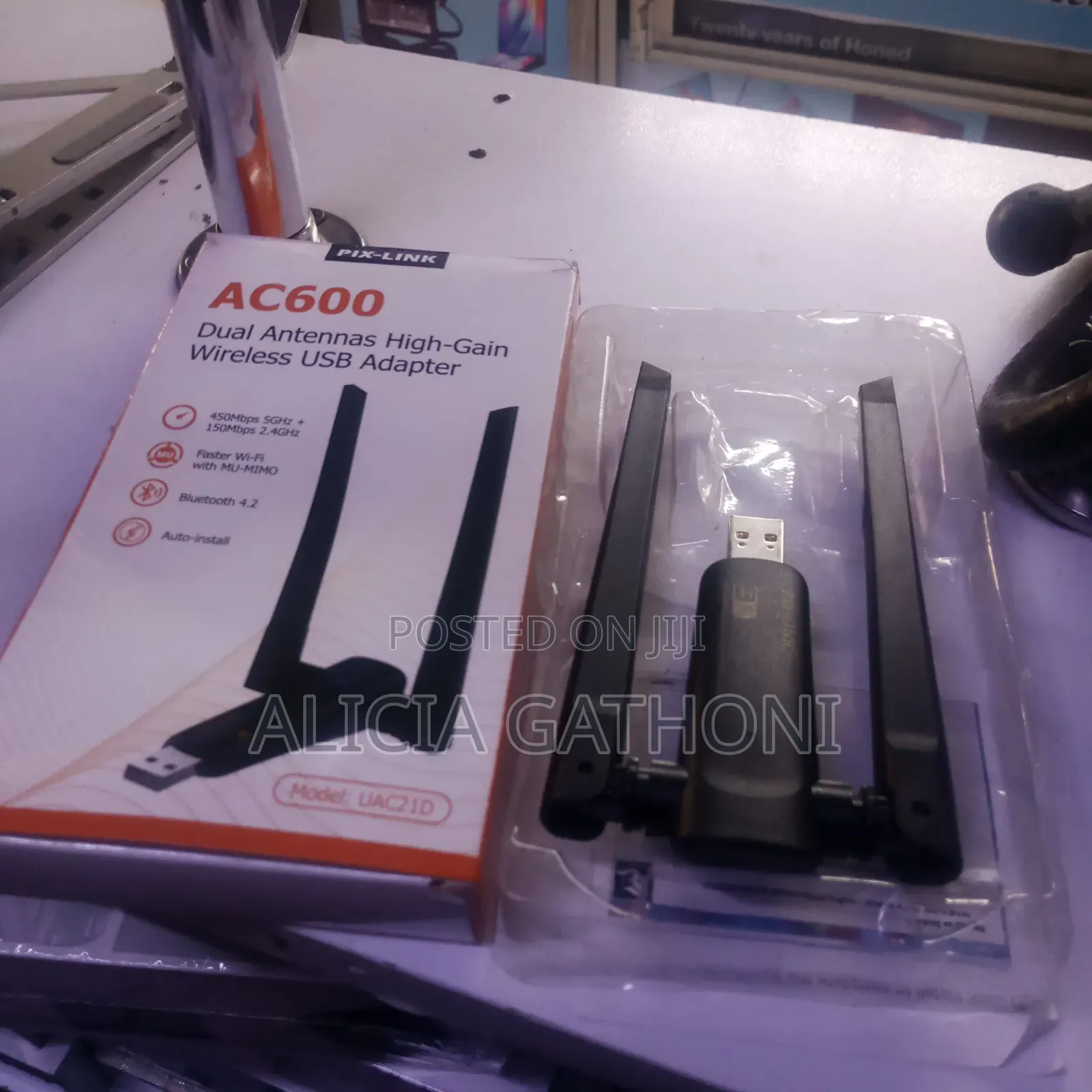 AC600 Dual Antenna Wifi+ Bluetooth Dongle