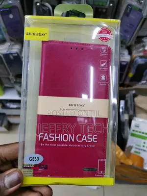 Universal Rich Boss Flip Cover for Samsung G530 -Pink