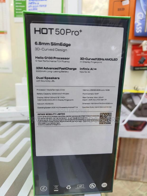 New Infinix Hot 50 Pro 256 GB Black - thumbnail 4