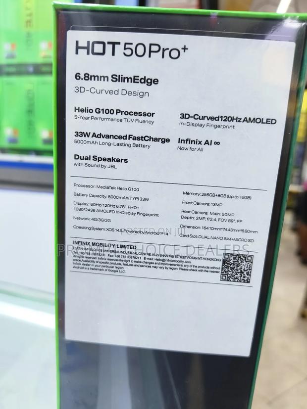 New Infinix Hot 50 Pro 256 GB Black - thumbnail 6