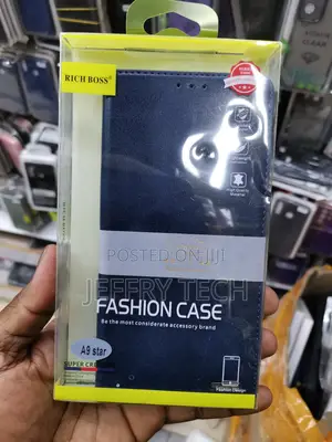 Universal Rich Boss Flip Cover for Galaxy A9 Star -Black