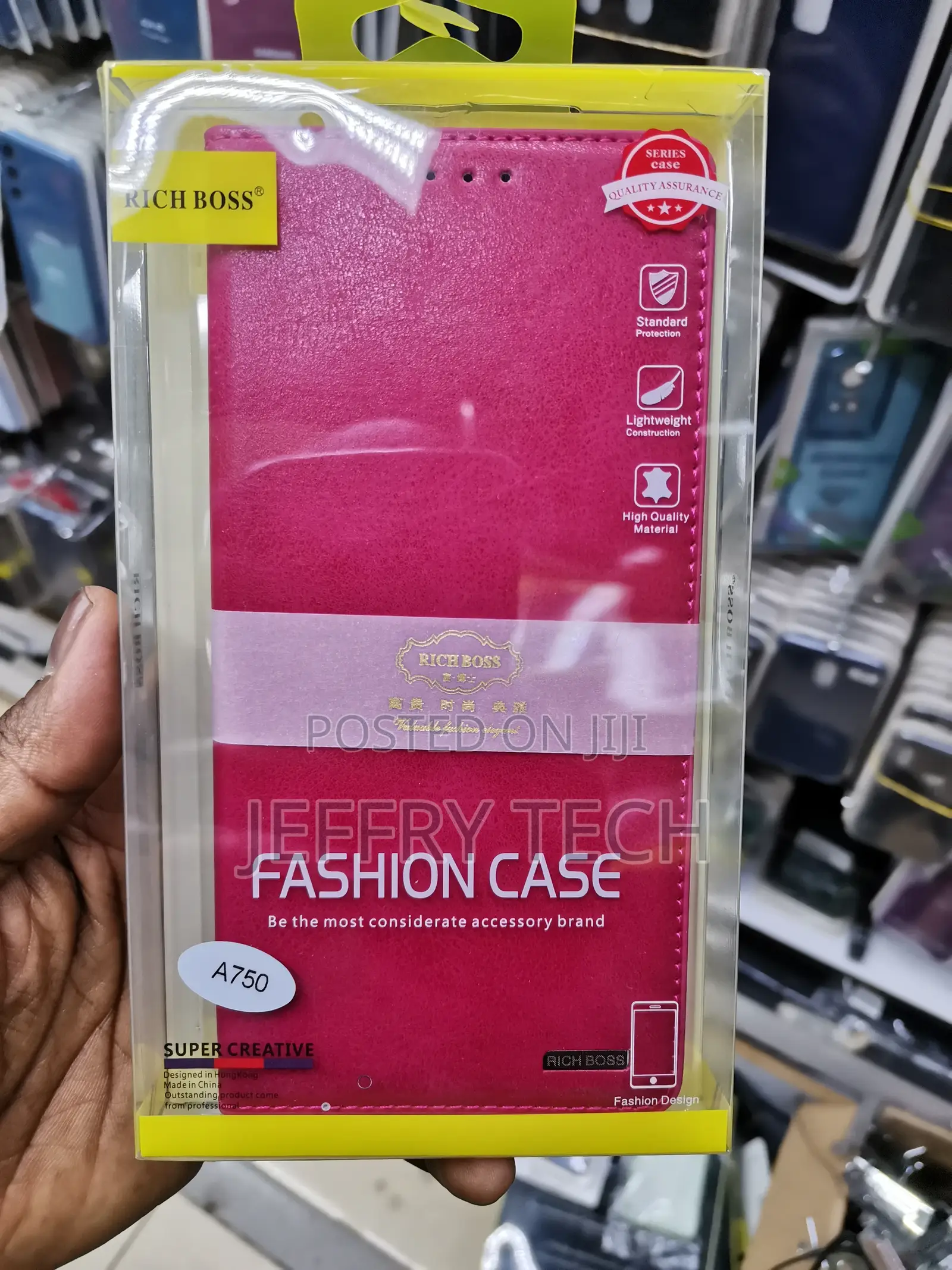 Universal Rich Boss Flip Cove for Samsung A750 - Pink