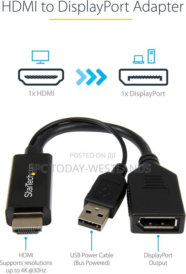 Startech.Com HDMI to Displayport Video Adapter W/ USB - thumbnail 3