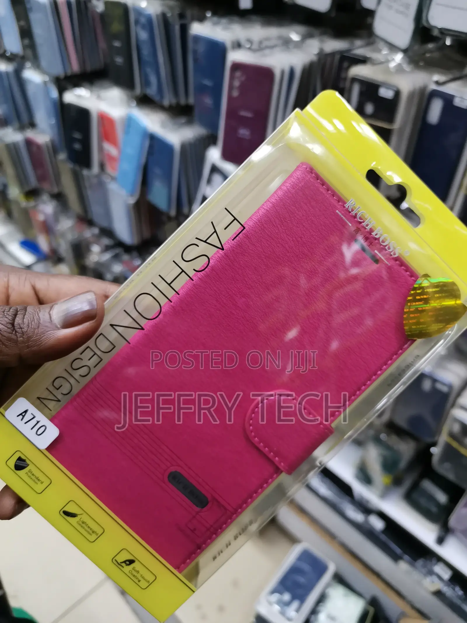 Universal Rich Boss Flip Cover for Galaxy A710 -Pink