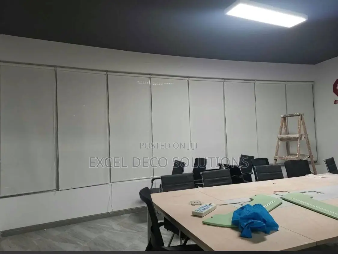 White Customized Blackout Roller Blind