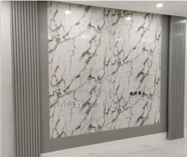 UV Glossy White Marble Sheets