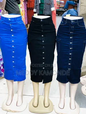 Grey/Black/Blue Jeans Skirt