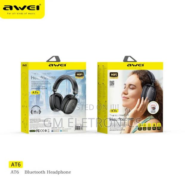 Awei AT6 Wireless Headphones Bluetooth 5.3 Earphones . - thumbnail 2