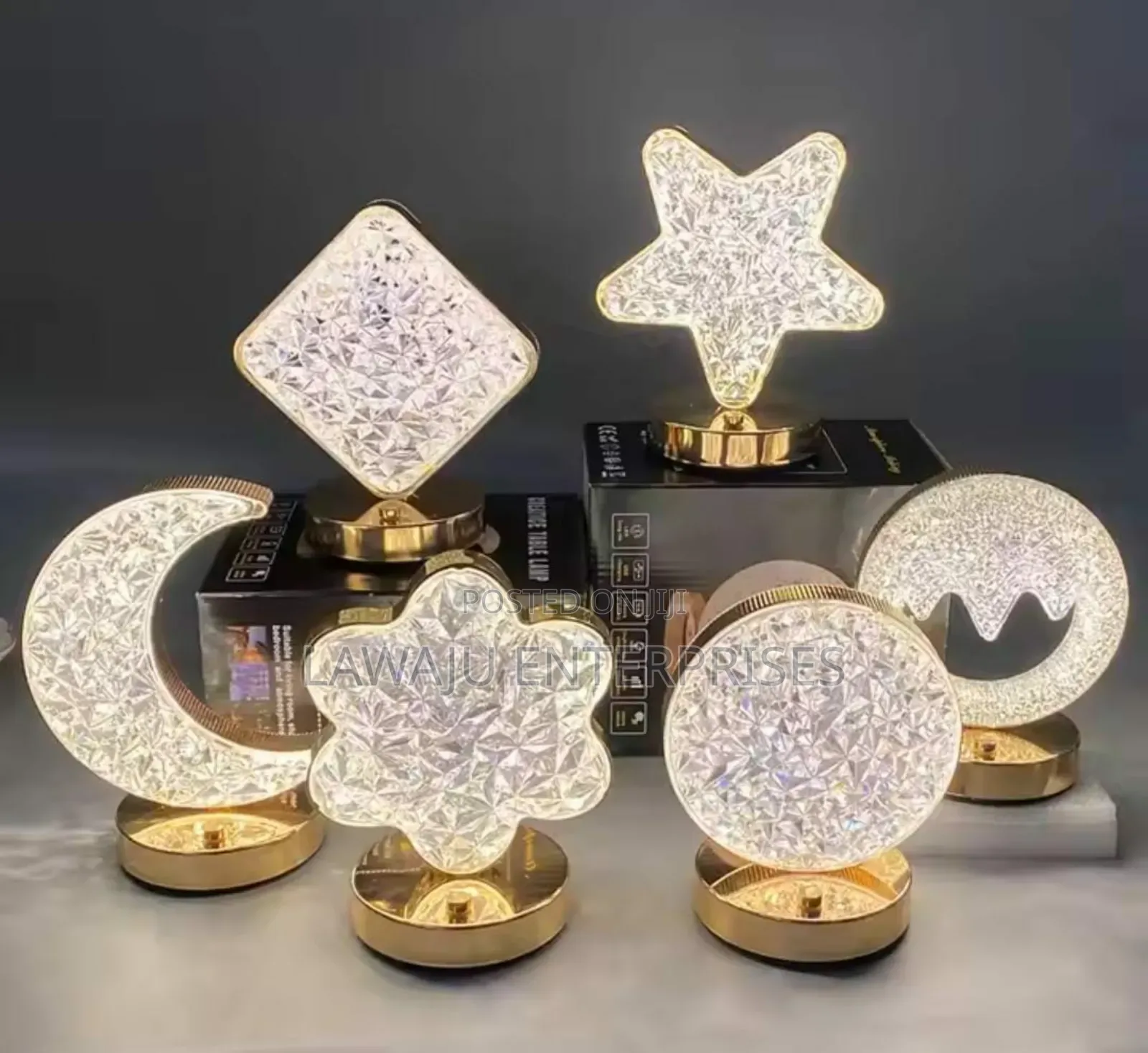 Creative Shapes White Light Table Lamp