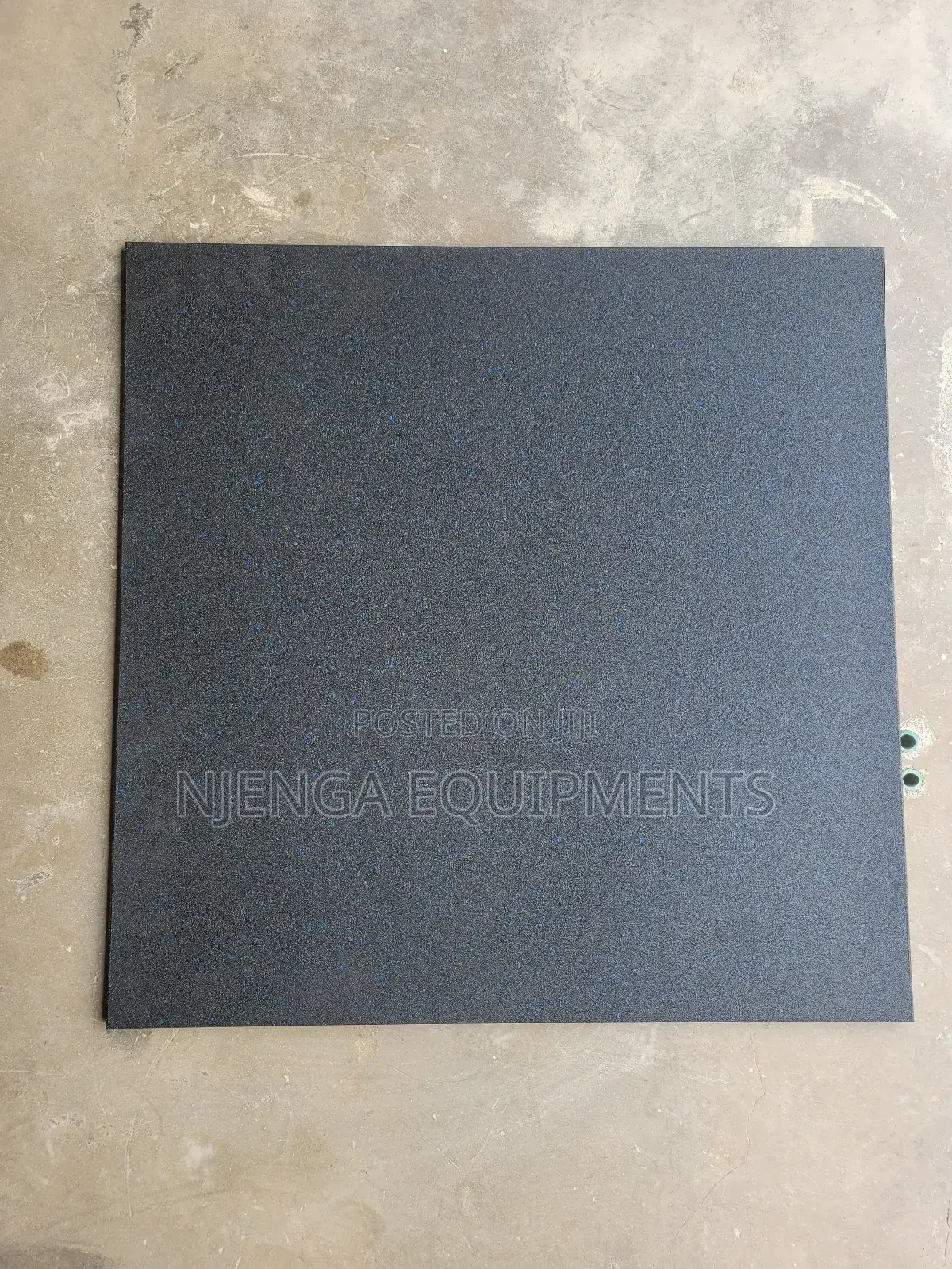 Black With Blue Flecks Rubber Matts