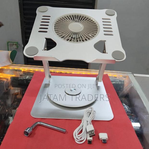 Laptop Stands With Electric Fan, 360 Degrees