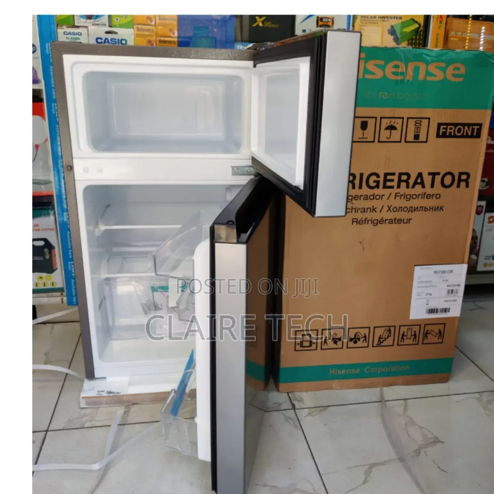 *Hisense 91litres Double Door Fridge
