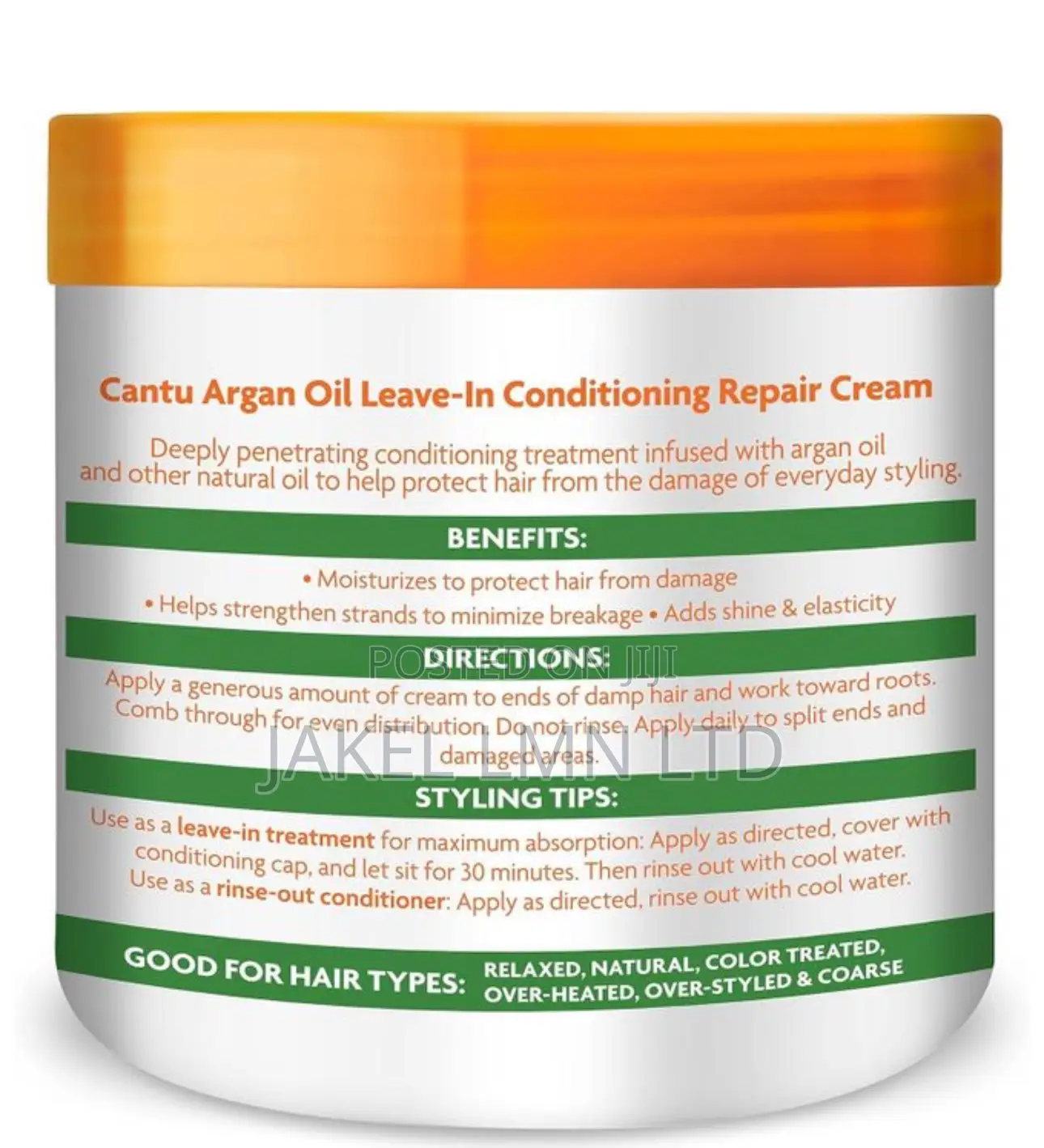Cantu Shea Butter Argan Oil Leave in Conditioning Repair Cr.