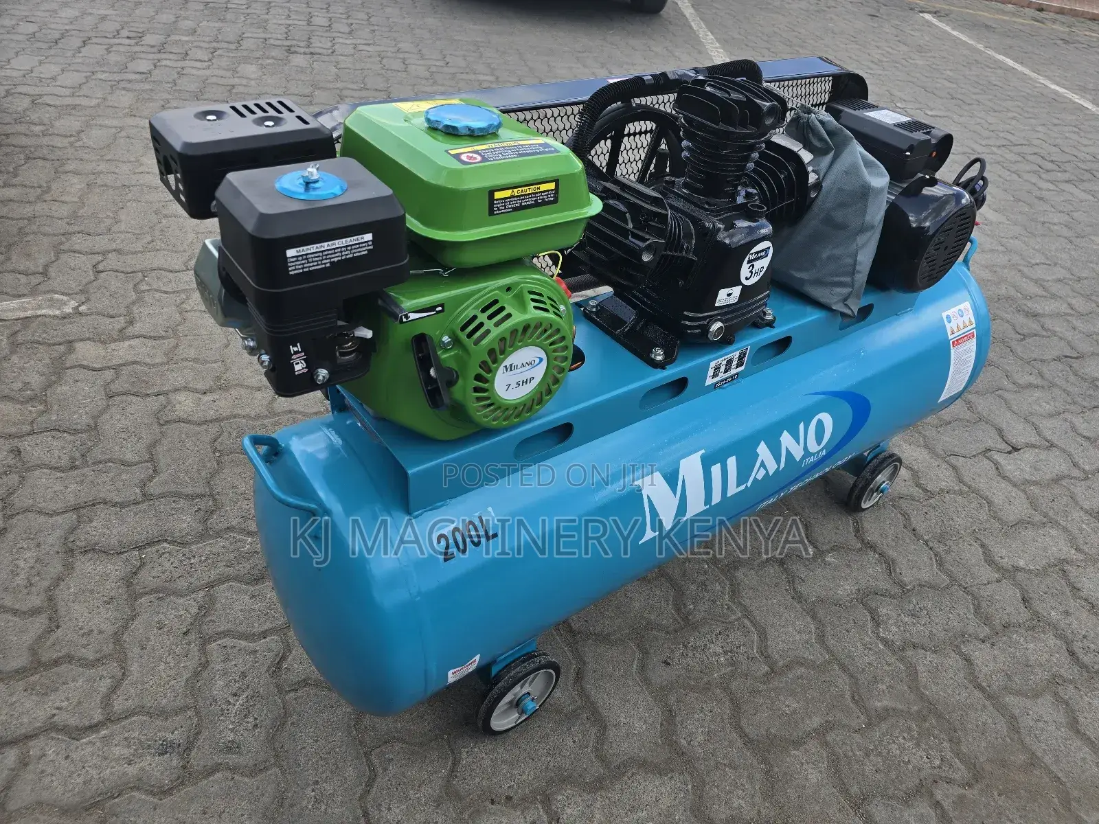Combined Petrol Electric Air Compressor - 200litres