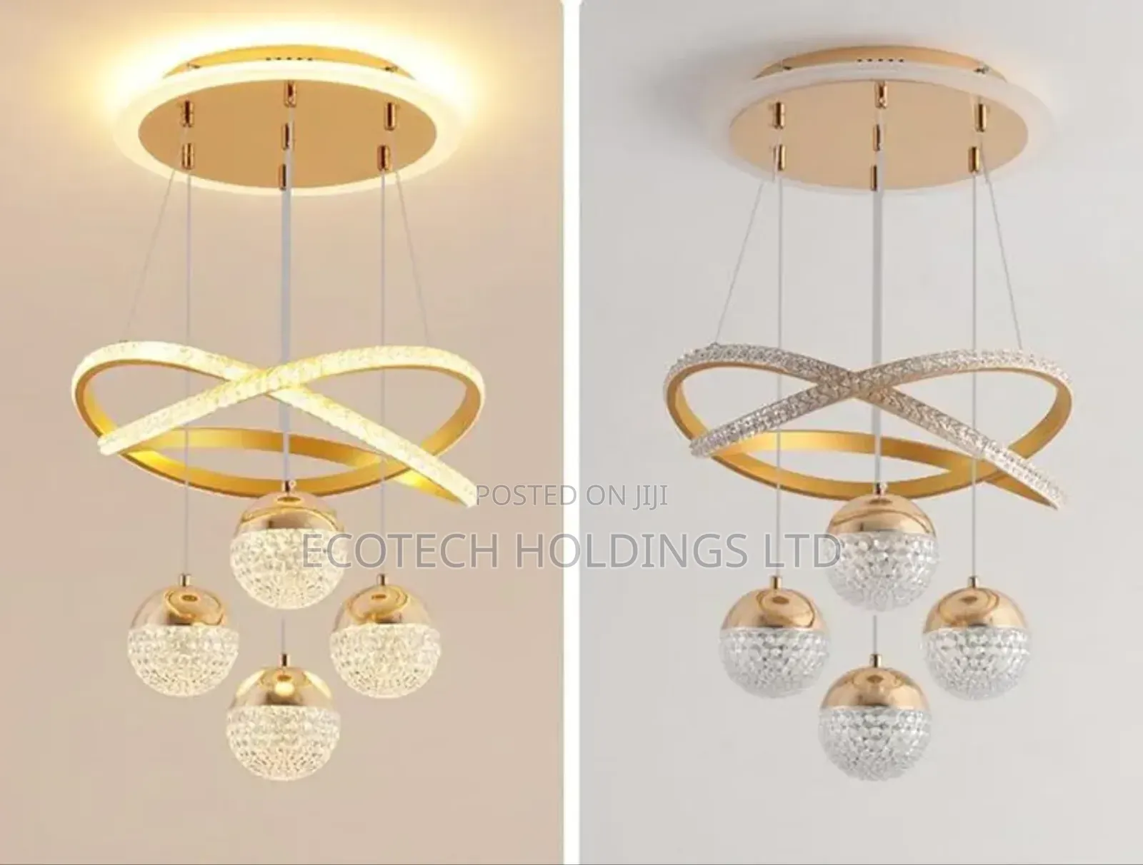 LED Modern 6 in 1 Pendant Light 3 Color Sq2