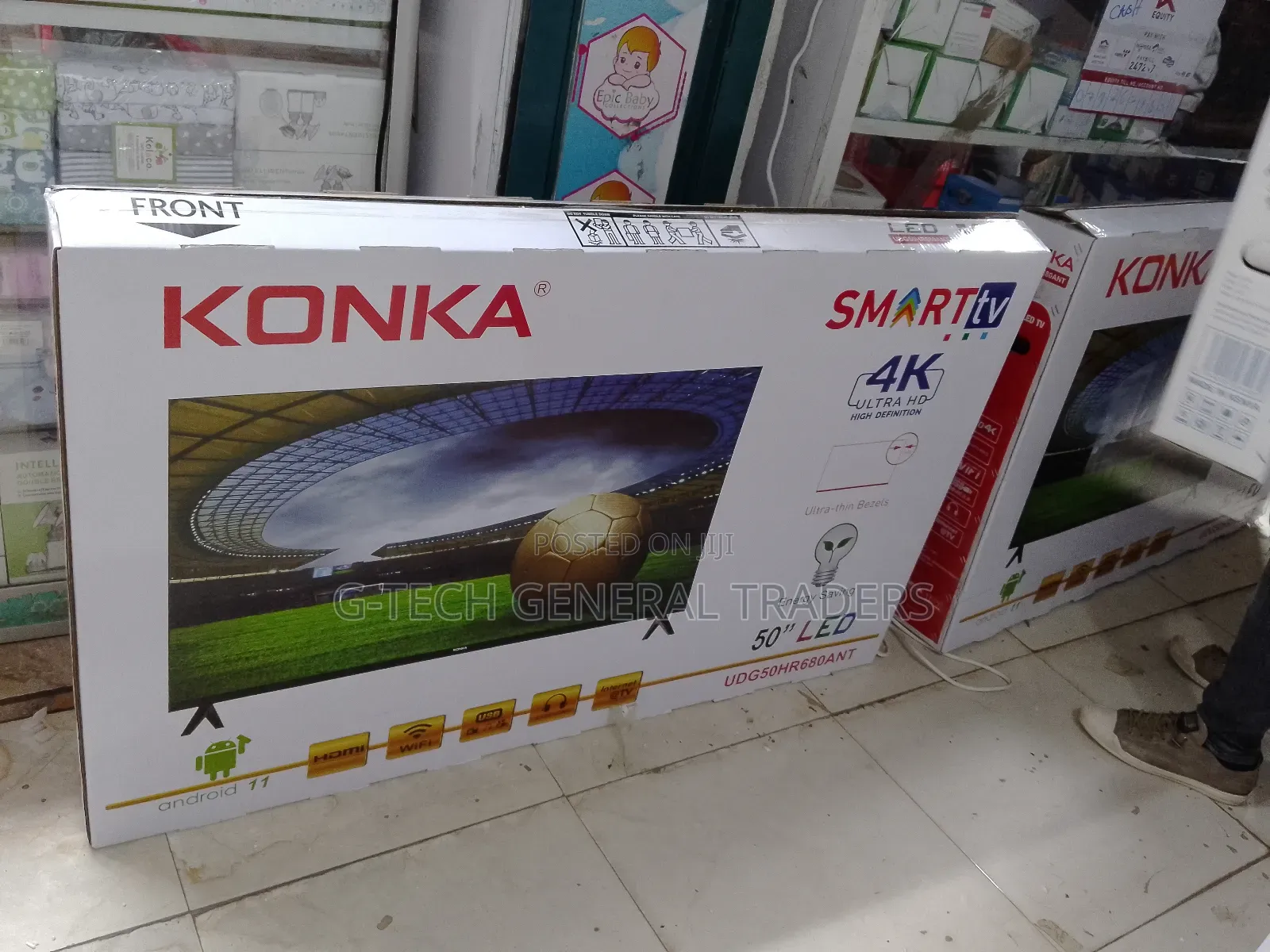 Konka 50inch Smart Android Frameless, Youtube, Netflix