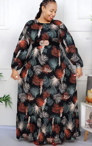 Green/Brown Colored Church Dress