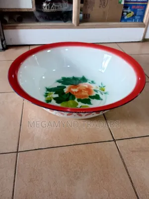 Enamel Bowl 55 Cm /Big Enamel Basin /Dowry Rurachio Gift