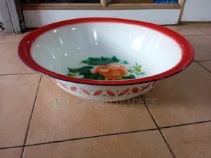 Enamel Bowl 55 Cm /Big Enamel Basin /Dowry Rurachio Gift