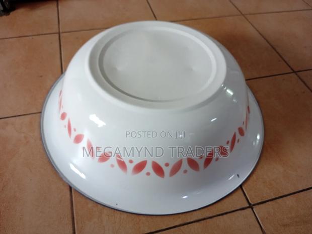 Enamel Bowl 55 Cm /Big Enamel Basin /Dowry Rurachio Gift - thumbnail 3