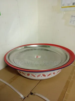 Enamel Bowl 55 Cm /Big Enamel Basin /Dowry Rurachio Gift
