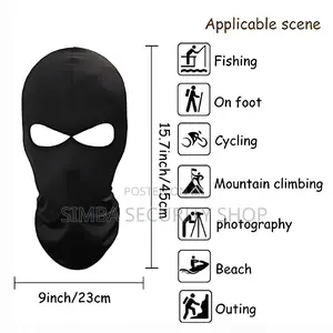 2 Holes Face Mask Balaclava Hat Helmet Liner Monkey Cap