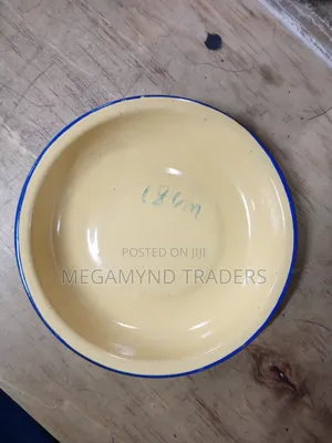 Enamel Plate/12pc Enamel Plate Plain 20cm