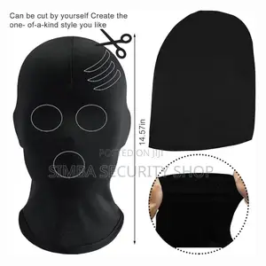 Full Face Mask Without Hole See Through Balaclava Ski Cap