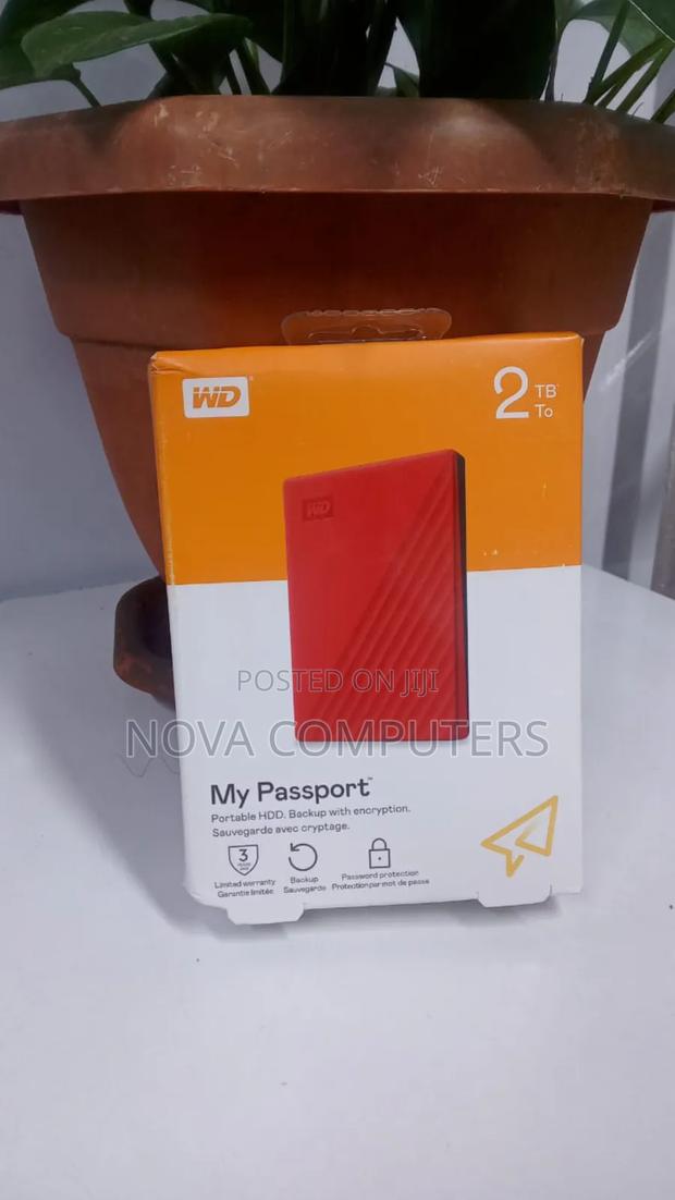 WD My Passport 2TB Portable HDD Red - main view